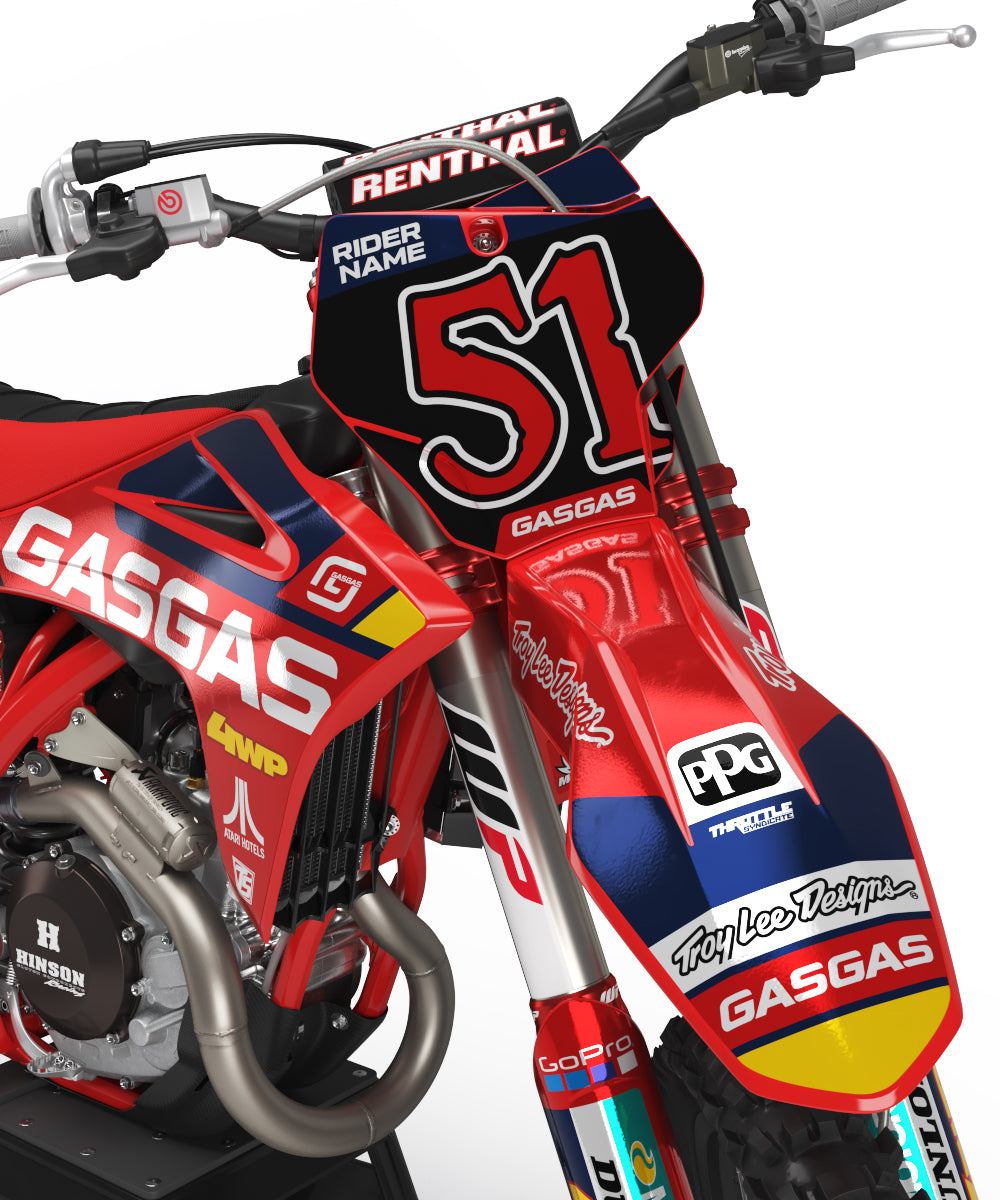 TLD GASGAS RACE TEAM - STRAIGHT RHYTHM CHROME & HOLOGRAM