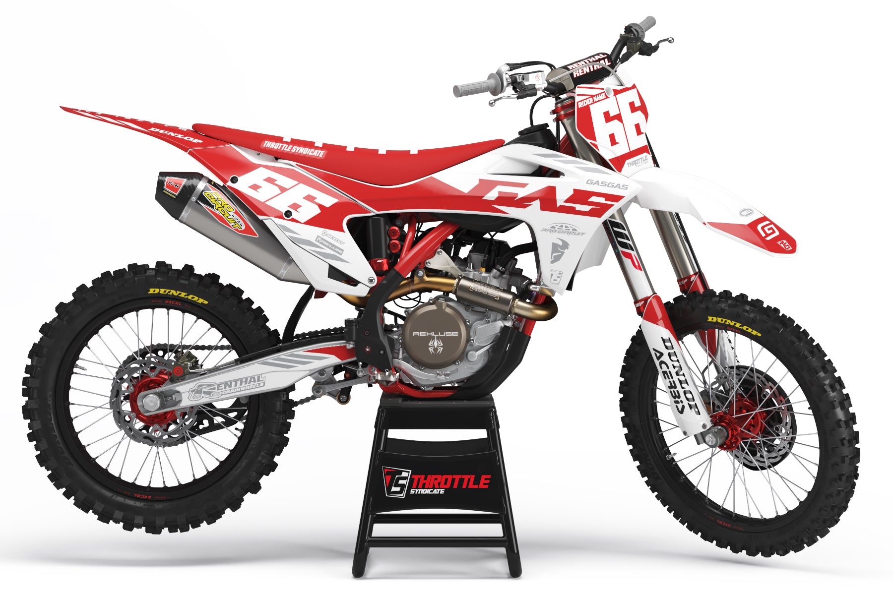 GASGAS GRAPHIC KIT - WHITE / RED – Throttle Syndicate