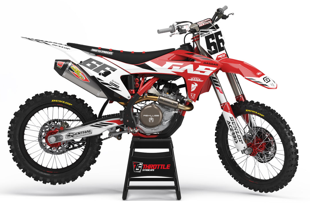 GASGAS GRAPHIC KIT - RED / WHITE – Throttle Syndicate