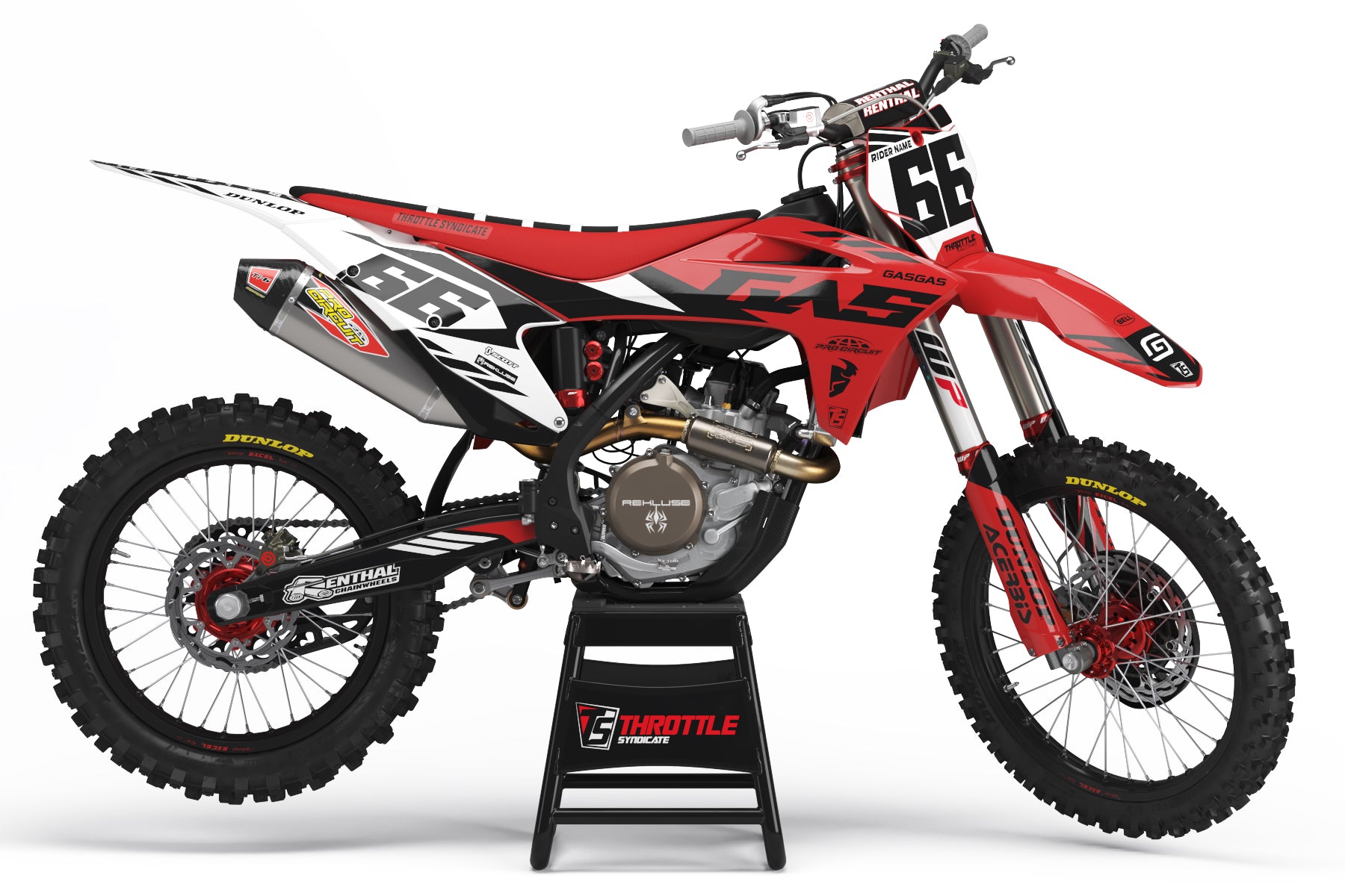 GASGAS GRAPHIC KIT - RED / BLACK / WHITE – Throttle Syndicate