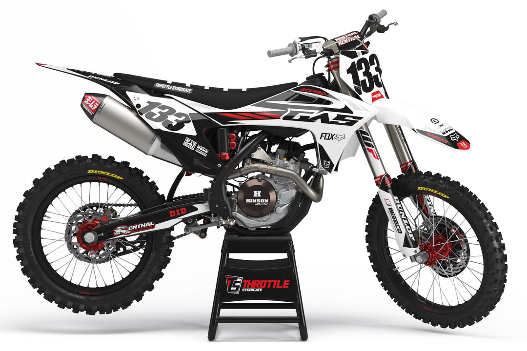 GASGAS GRAPHIC KIT - WHITE / BLACK – Throttle Syndicate