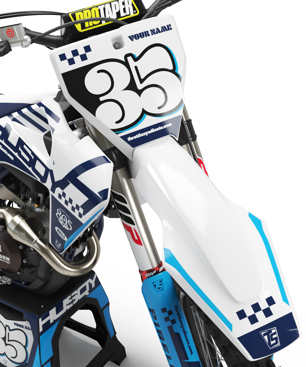 HUSQVARNA CHECKERS GRAPHIC KIT - NAVY – Throttle Syndicate