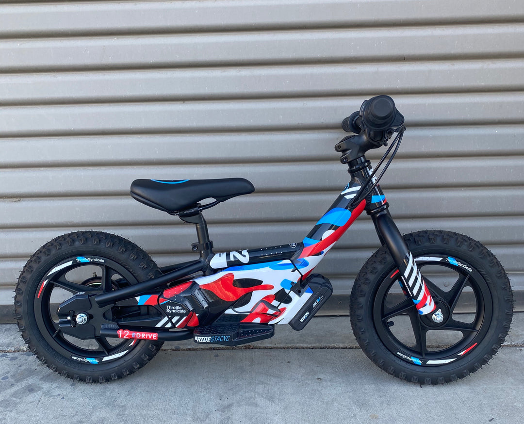 STACYC LIQUID CUSTOM GRAPHIC KIT - RED / BLUE – Throttle Syndicate