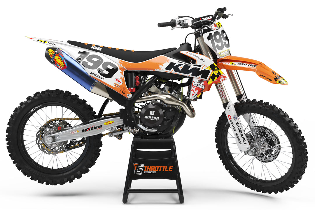 TRAVIS PASTRANA KTM GRAPHIC KIT – Throttle Syndicate