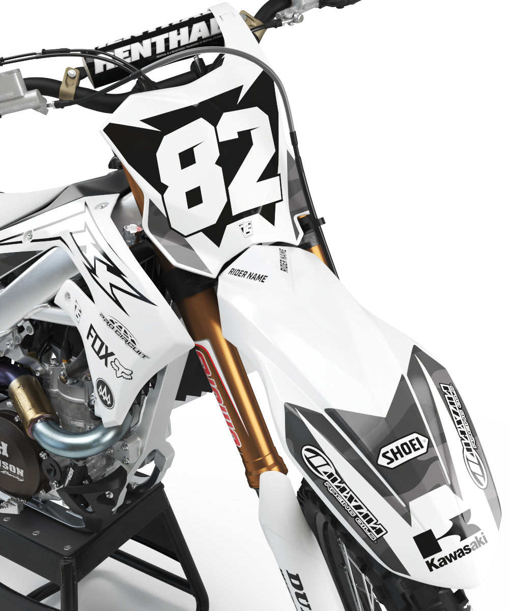 KAWASAKI ENFORCER GRAPHIC KIT - WHITE / BLACK – Throttle Syndicate