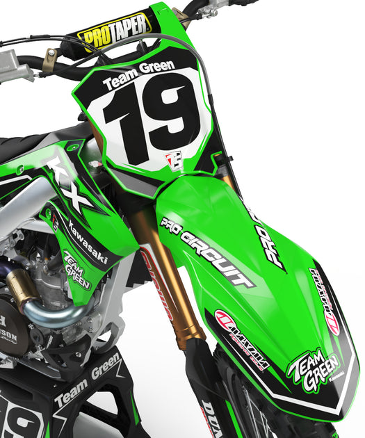 KAWASAKI FRONTLINE GRAPHIC KIT - GREEN – Throttle Syndicate