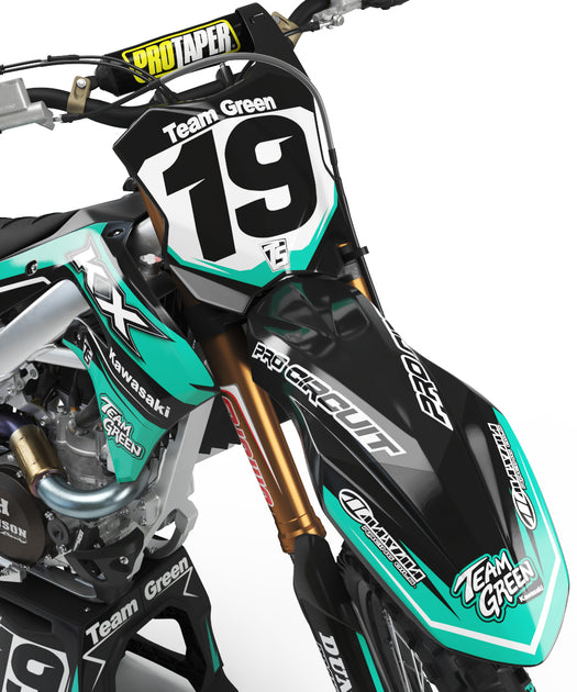 KAWASAKI FRONTLINE GRAPHIC KIT - TEAL – Throttle Syndicate