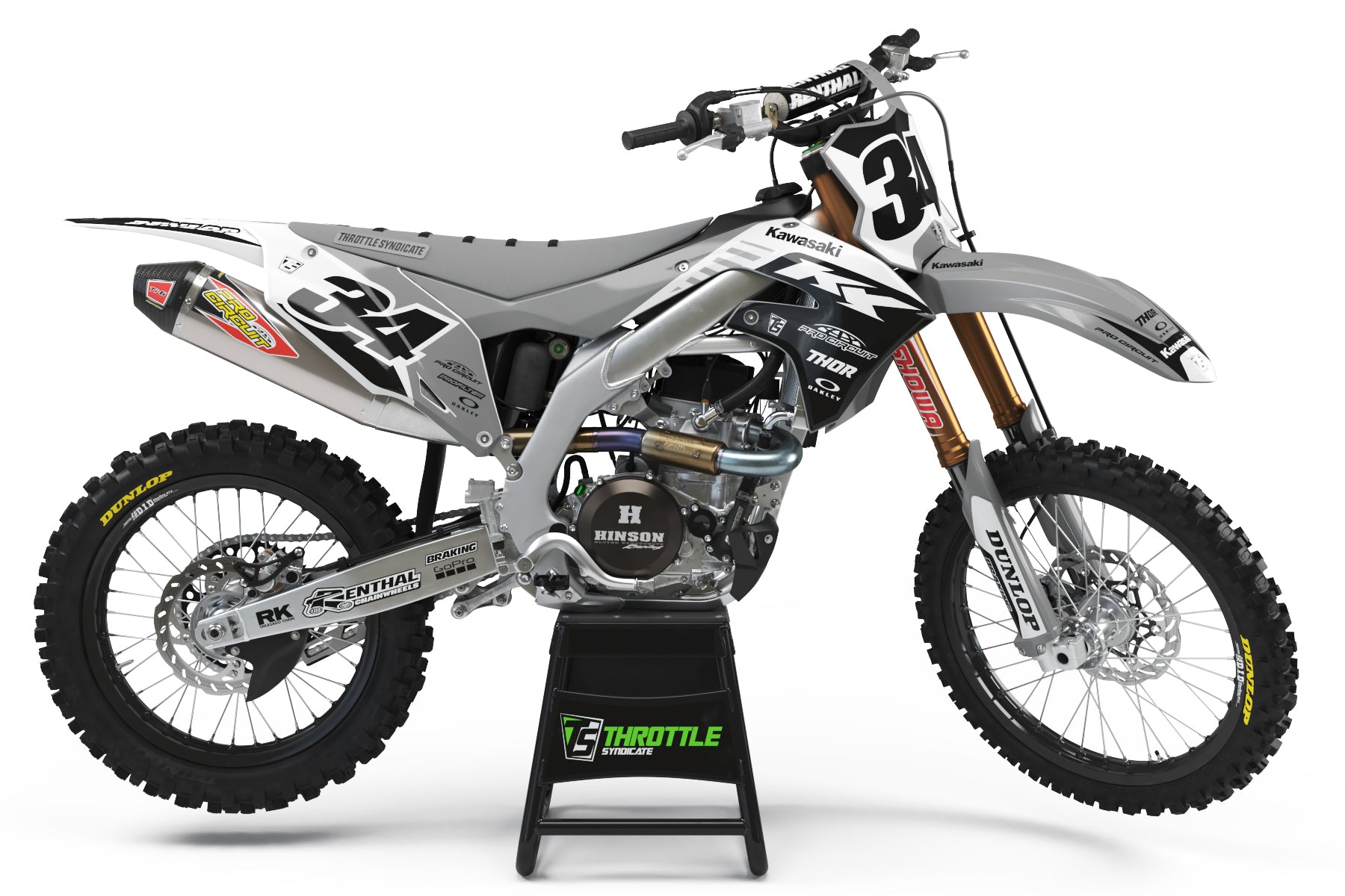 KAWASAKI FUEL GRAPHIC KIT - GRAY – Throttle Syndicate