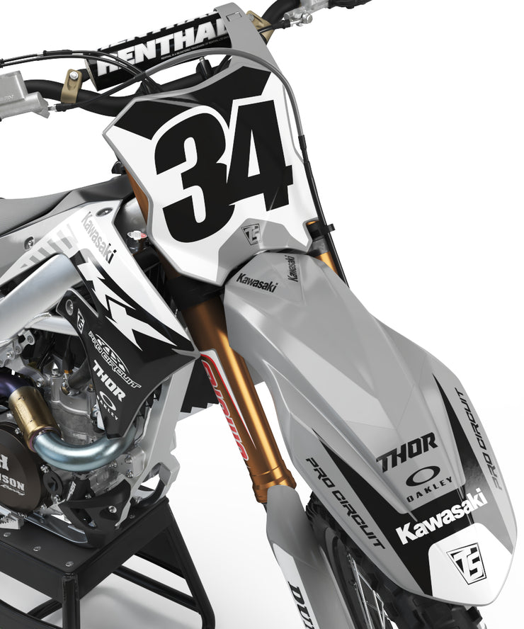 KAWASAKI FUEL GRAPHIC KIT - GRAY