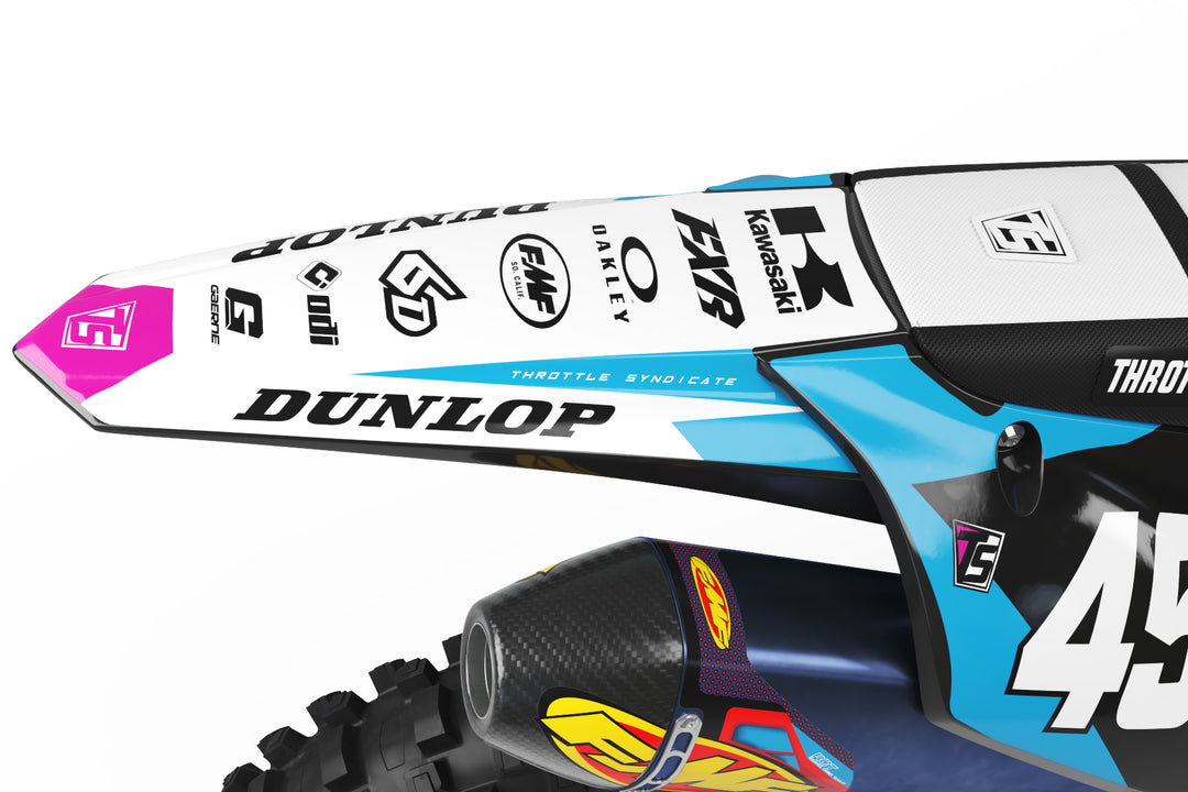 KAWASAKI GRIT GRAPHIC KIT - BLACK / BLUE / PINK – Throttle Syndicate
