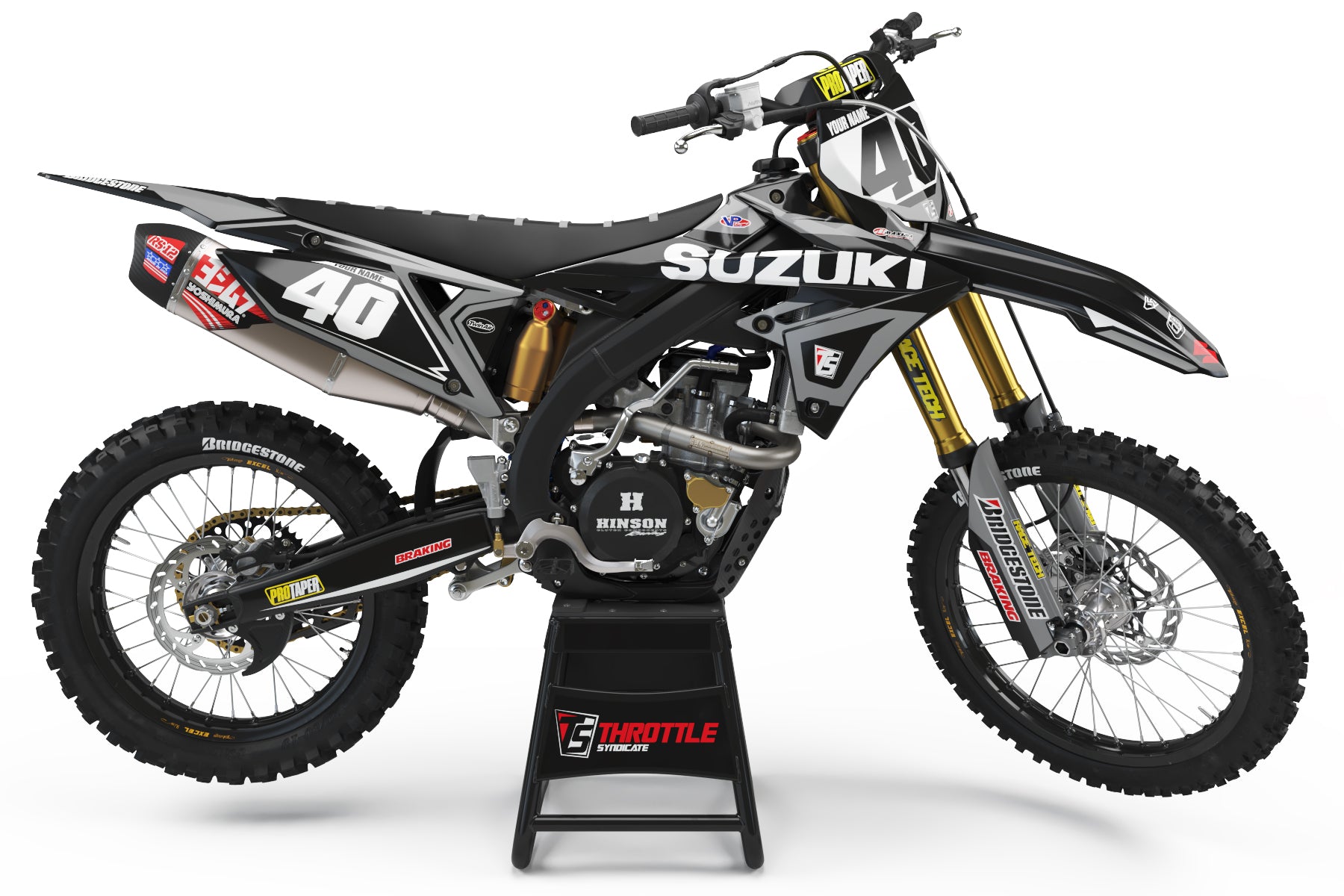 SUZUKI TS GRAPHIC KIT - GRAY – Throttle Syndicate
