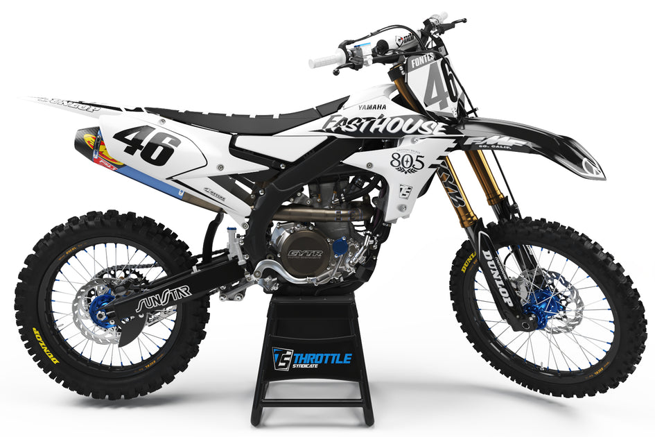FASTHOUSE YAMAHA GRAPHIC KIT - WHITE LIGHTNING – Throttle Syndicate